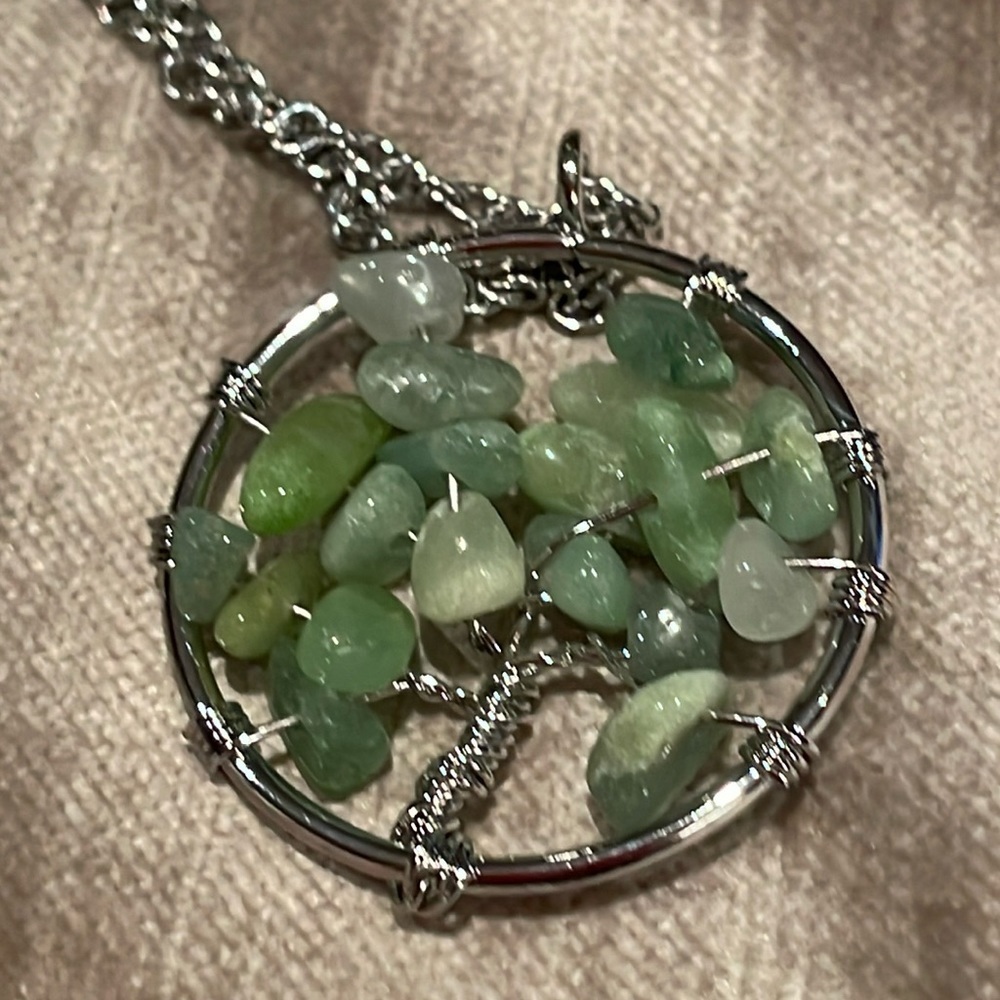 Tree of Life Green Aventurine gemstone Necklace